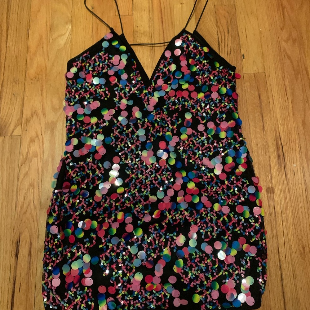 Pretty Little Thing Multi Color Mini Dress - Size 14
